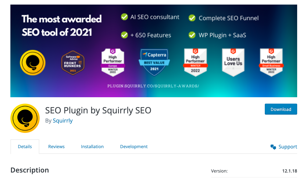 Squirrly SEO による SEO プラグイン