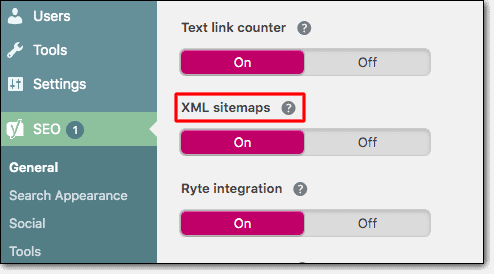 xml mapas del sitio yoast