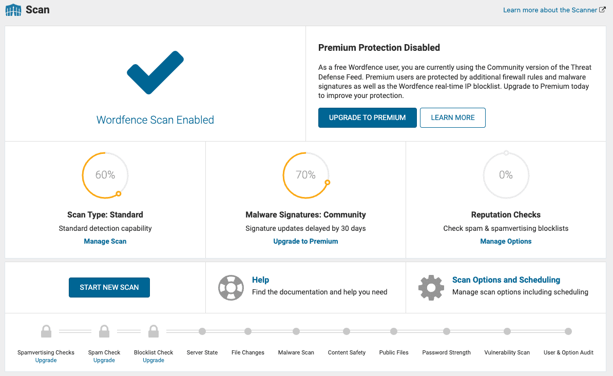 Verificador de malware Wordfence