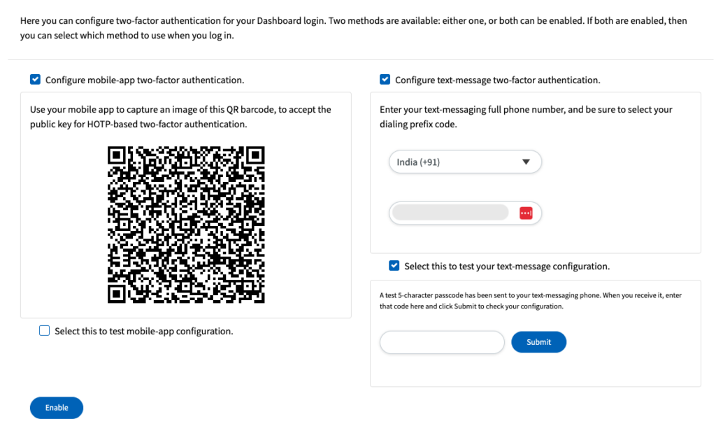 Configuración de 2FA en SiteLock