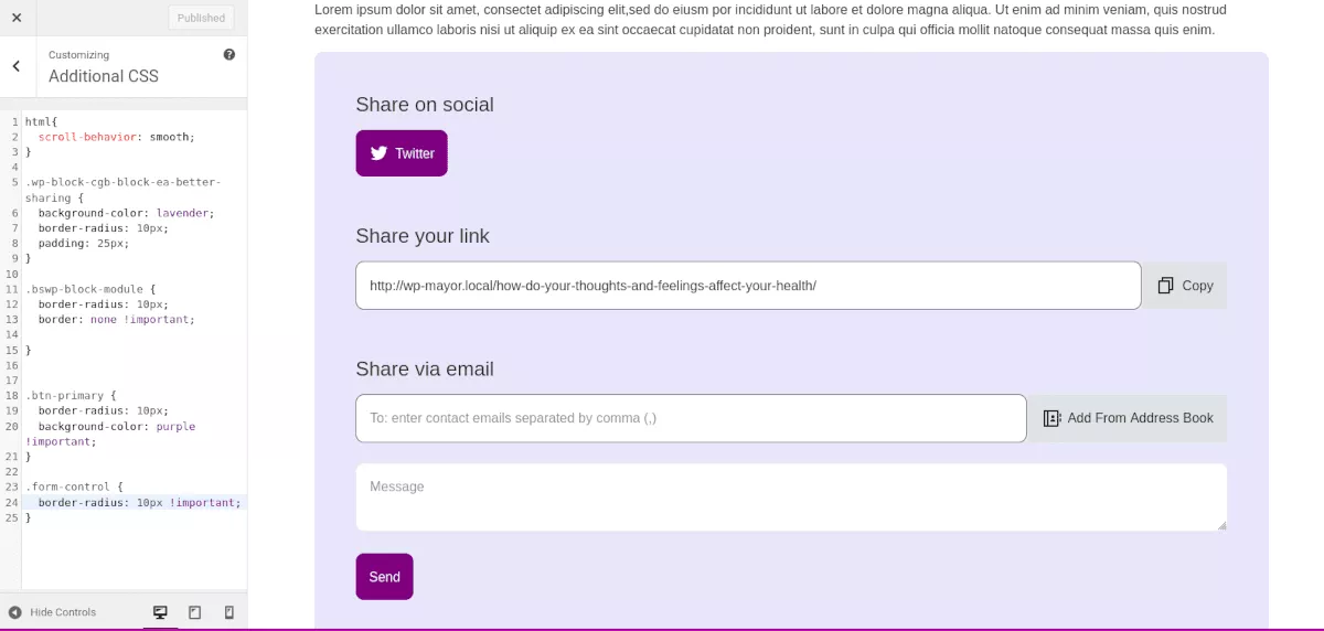 แบ่งปันเครื่องมือปรับแต่ง WordPress ที่ดีขึ้นด้วย CSS เพิ่มเติม