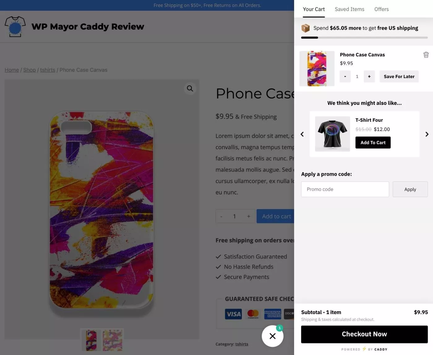 Caddy WooCommerce 侧推车