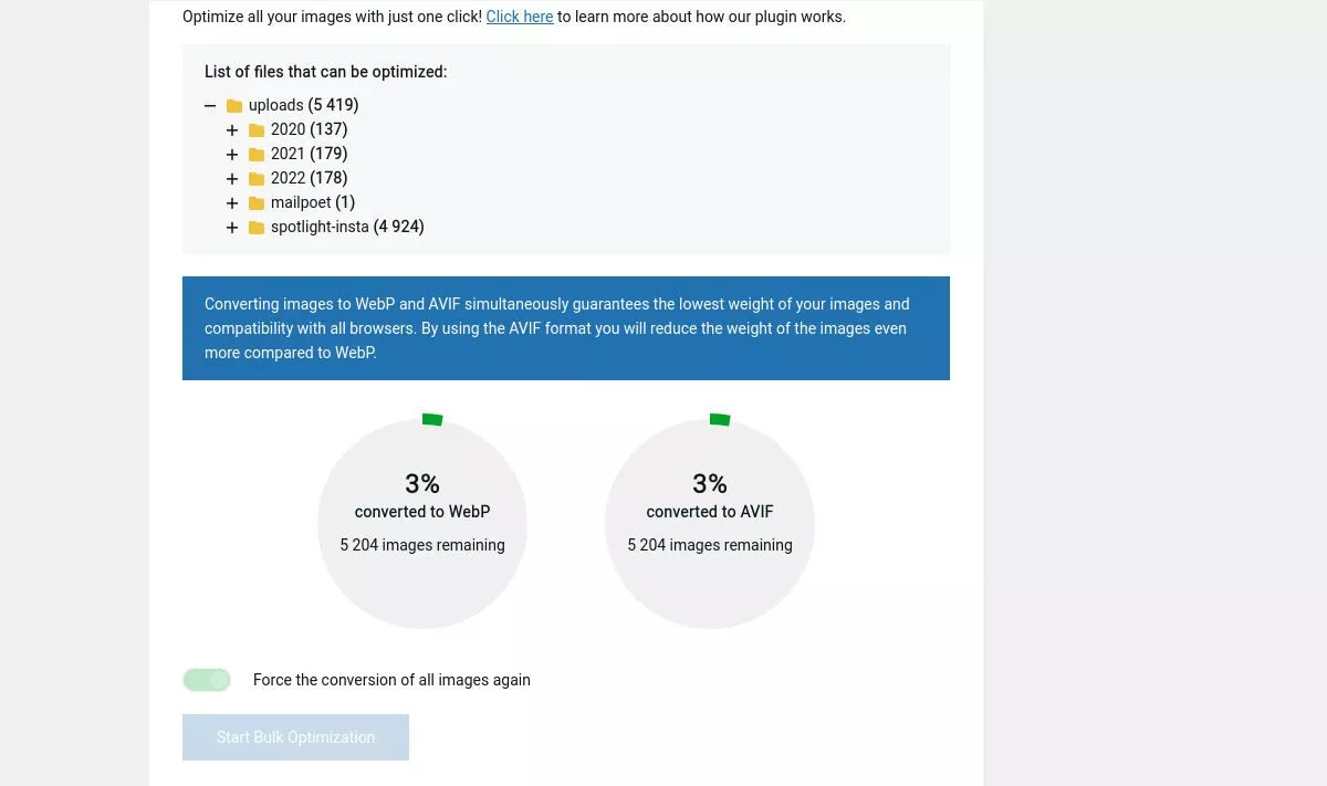 Screenshot des Converter for Media-Menüs