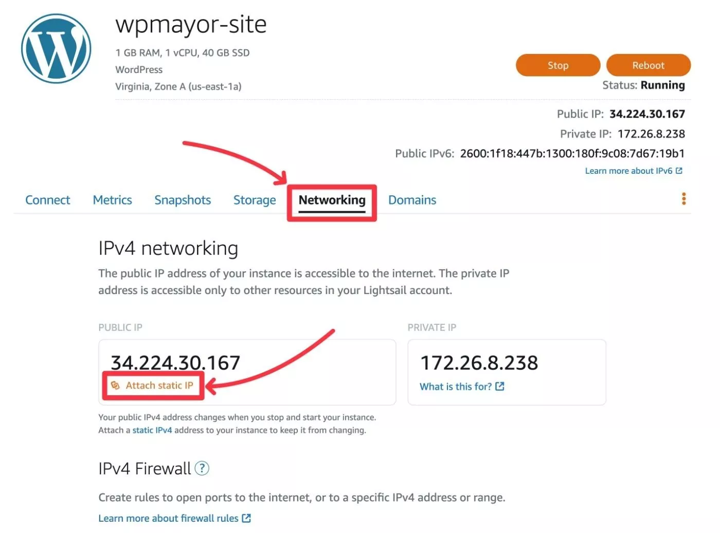 附加静态IP