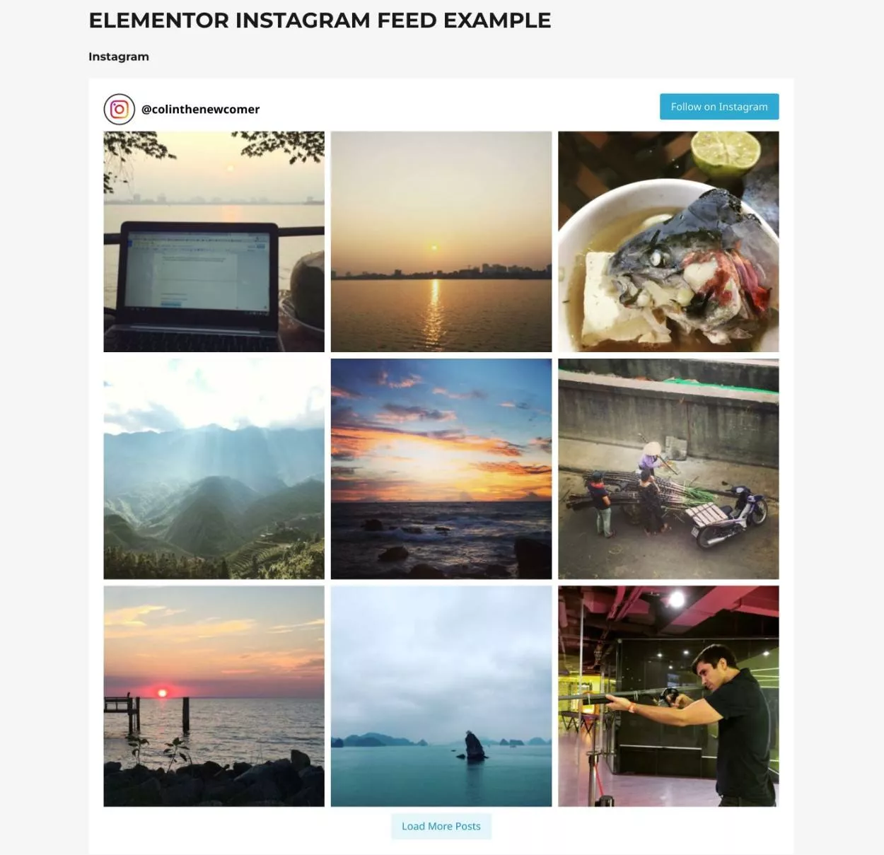 Kanał frontendowy na Instagramie