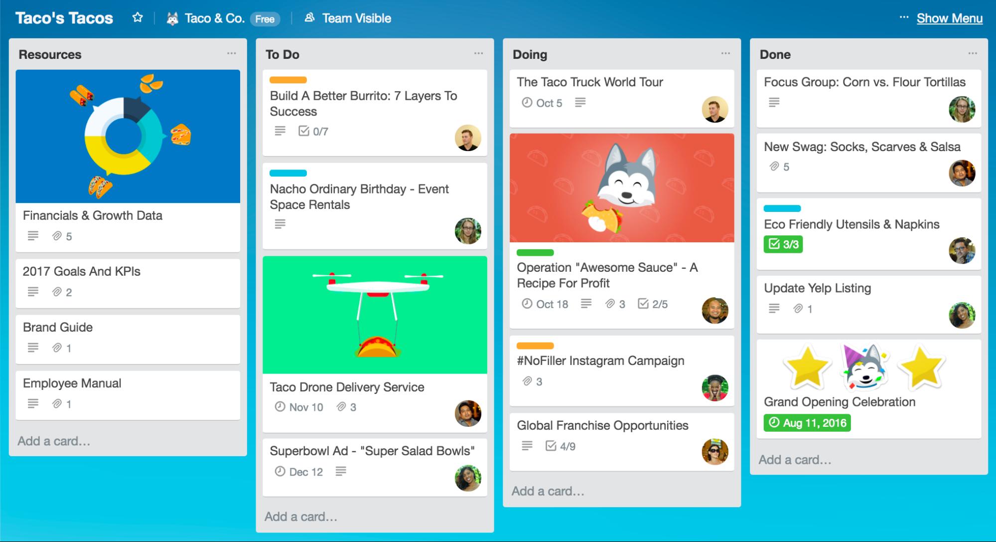 สร้างบอร์ด | เริ่มต้นใช้งาน Trello