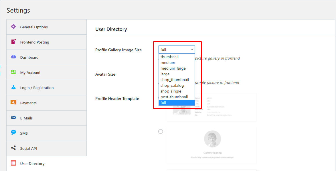 WordPress メンバー ディレクトリ