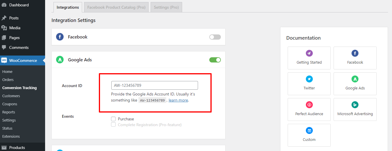 ID de cuenta de Google