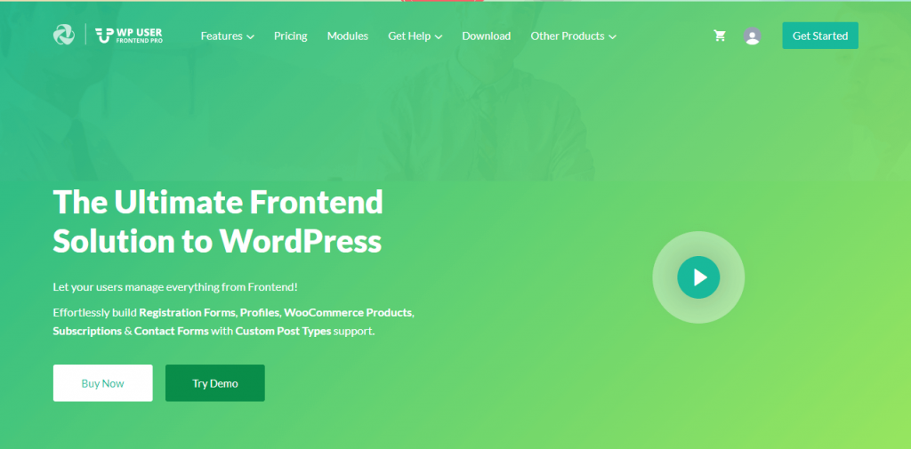 frontend utilizator wp