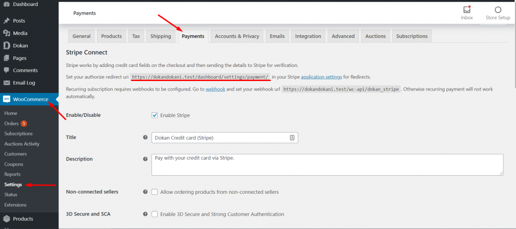 Ustawienia płatności WooCommerce