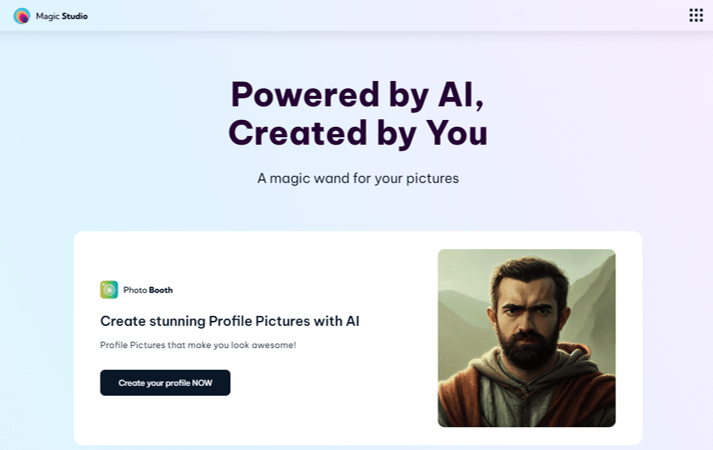 MagicStudio 無料の AI プロフィール写真作成ツール