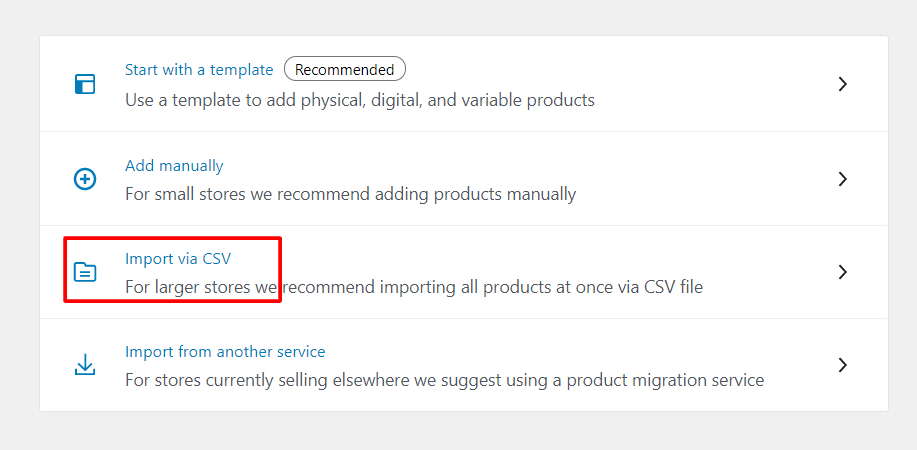 Shopify에서 WooCommerce로 마이그레이션- csv를 통해 가져오기
