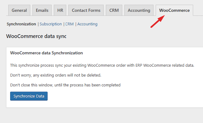 Configurações do WoCommerce_woocommerce crm