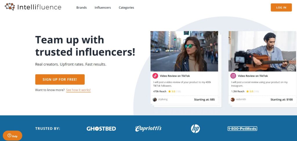 인플루언서 마케팅 플랫폼 Intellifluence