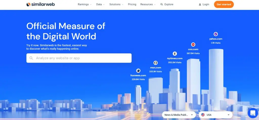 무료 인플루언서 도구 SimilarWeb