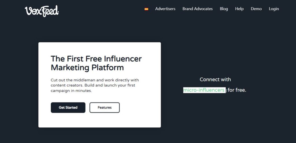 Plataformas gratuitas de marketing de influencers VoxFeed