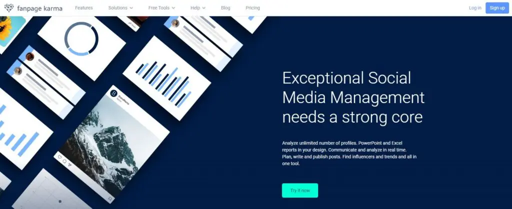 Plataformas gratuitas de marketing de influencers Fanpage karma