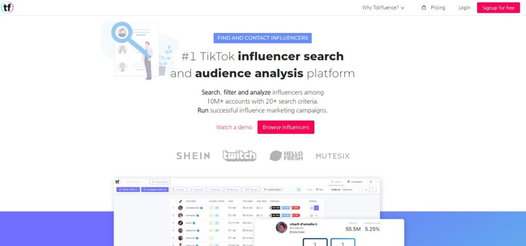 Plataformas gratuitas de marketing de influencers Tokfluence