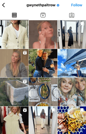 Influentor al stilului de viață pe Instagram: Gwyneth