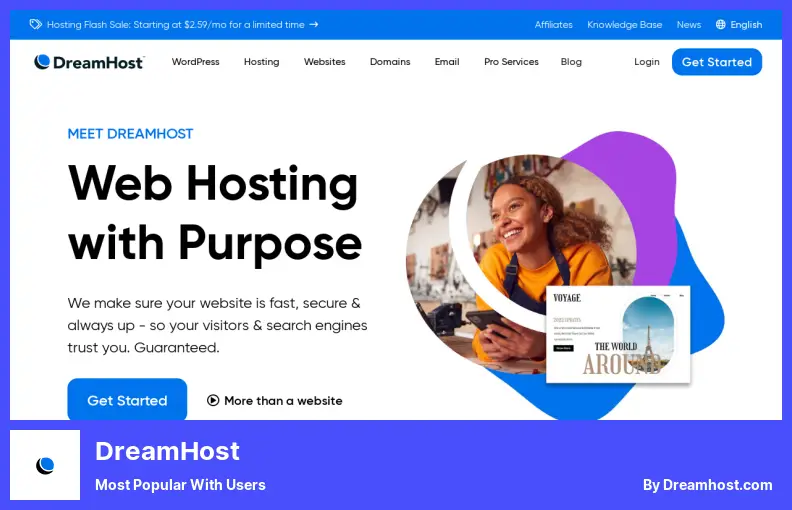 DreamHost — самый популярный среди пользователей