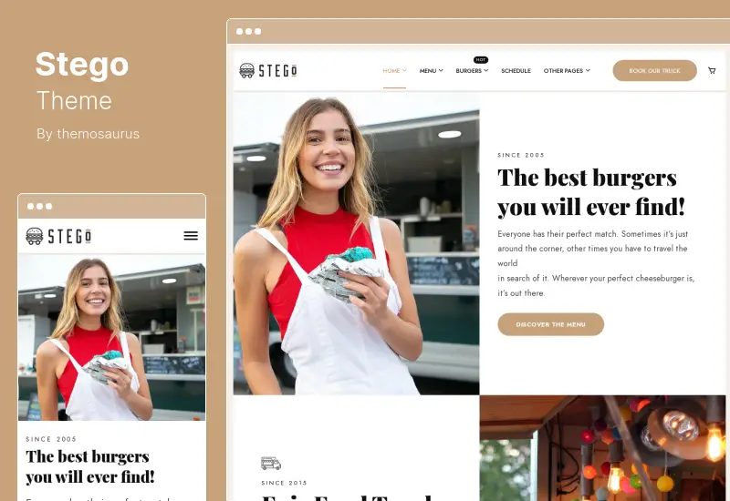 Stego Theme - 푸드트럭 & 레스토랑 WordPress Theme