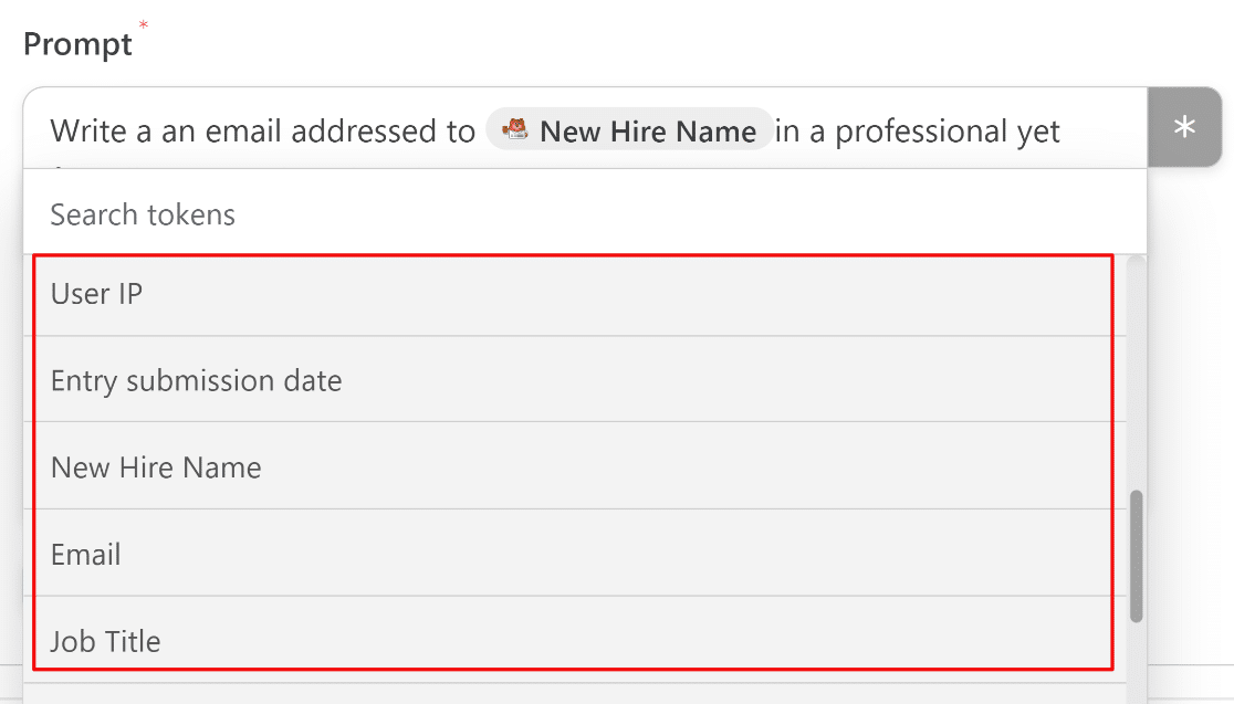 Selecting form data