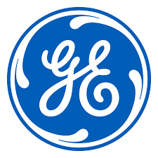 Logo monogramu GE w postaci, w jakiej pojawia się na ich Facebooku