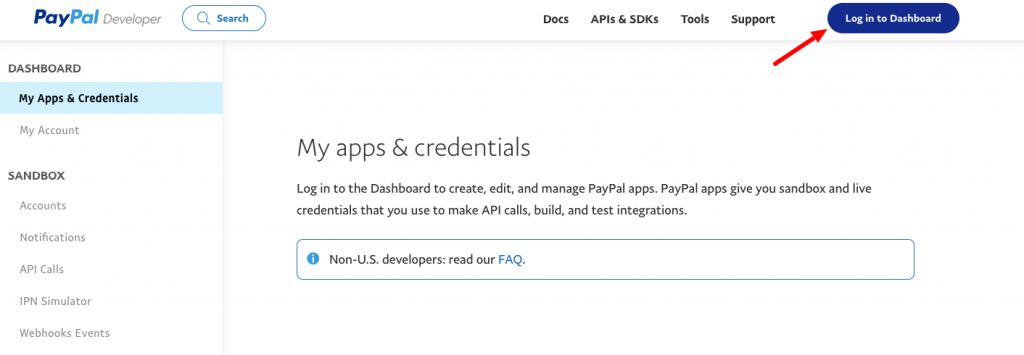PayPal アカウントにログインします