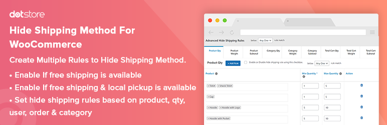 Versandart für WooCommerce ausblenden