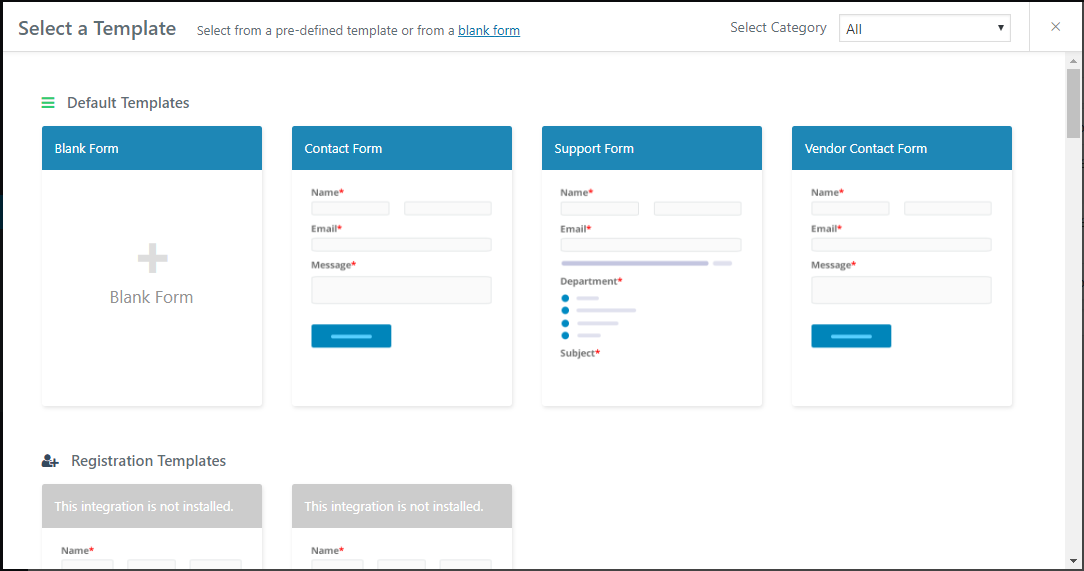 buat formulir web menggunakan templat weforms