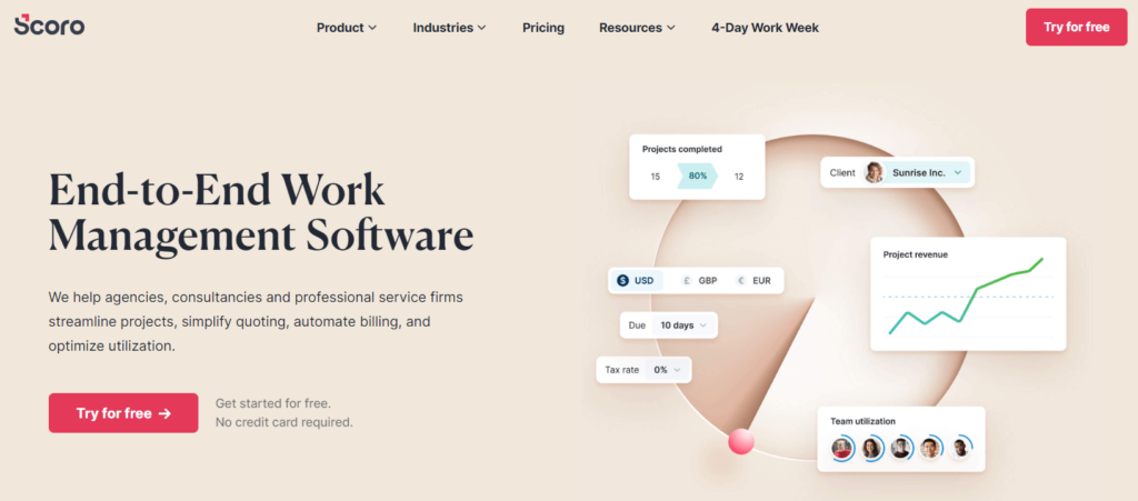 Scoro: il miglior software di collaborazione ai progetti per la creazione di report