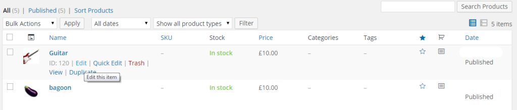 WooCommerce フロントエンド製品の提出