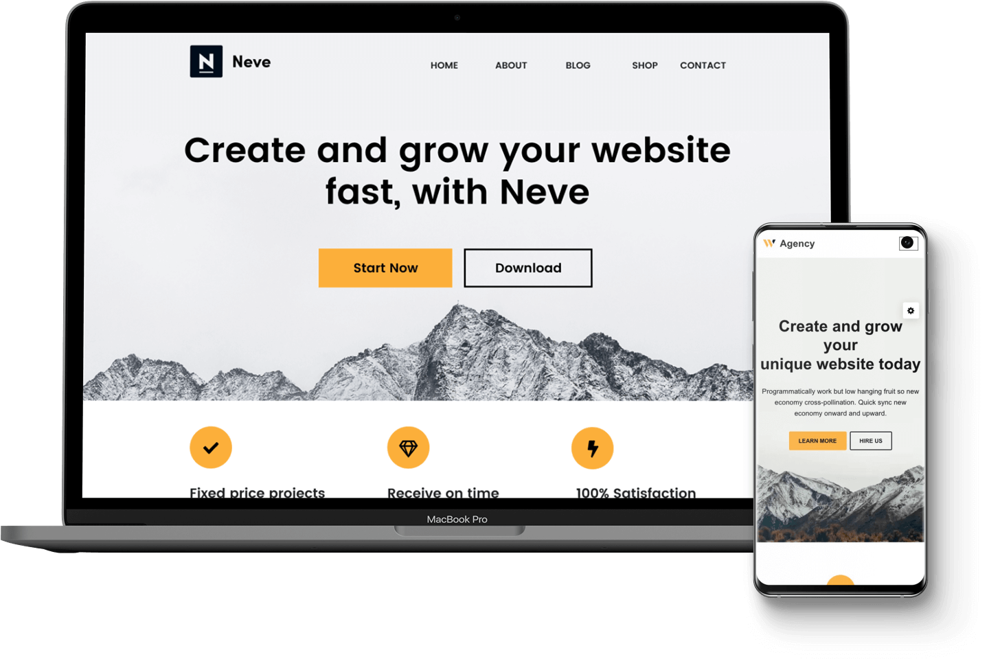 Тема Neve WordPress отлично подходит для обучения созданию веб-сайта-портфолио.