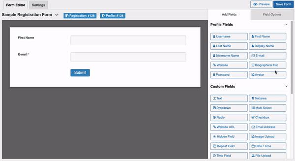รวมฟิลด์ reCAPTCHA ในแบบฟอร์ม