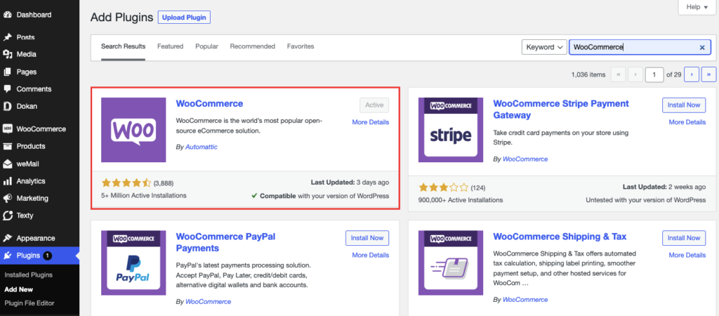 Apa itu WooCommerce? Mengapa Ini Layak Anda Perhatikan? 9 This is a screenshot to Install WooCommerce