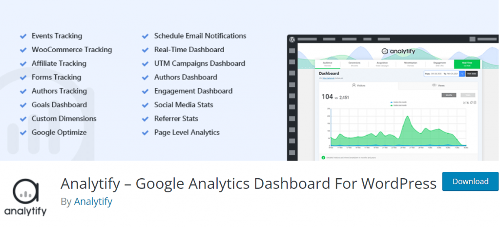 menganalisis- dasbor analitik google untuk WordPress