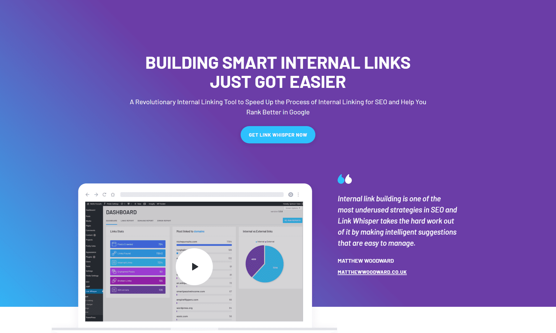 Link Whisper Homepage März 2023