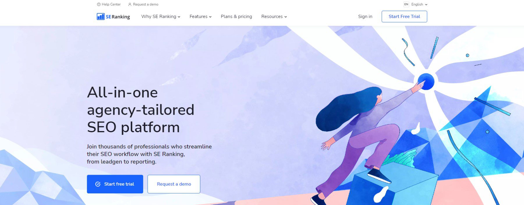 SE Ranking Homepage März 2023