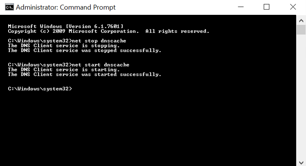 DNS_PROBE_FINISHED_NXDOMAIN Hatası Nasıl Düzeltilir? 9 Stop and Start DNS cache using cmd