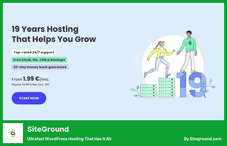 SiteGround - Alojamiento de WordPress ultrarrápido que lo tiene todo