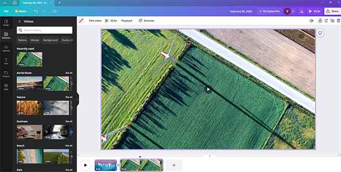 Edycja wideo w serwisie Canva Canva video editing