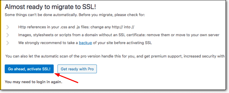wirklich einfache SSL-Aktivierungstaste