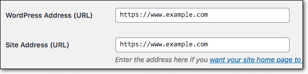 WordPress-Adresse ändern