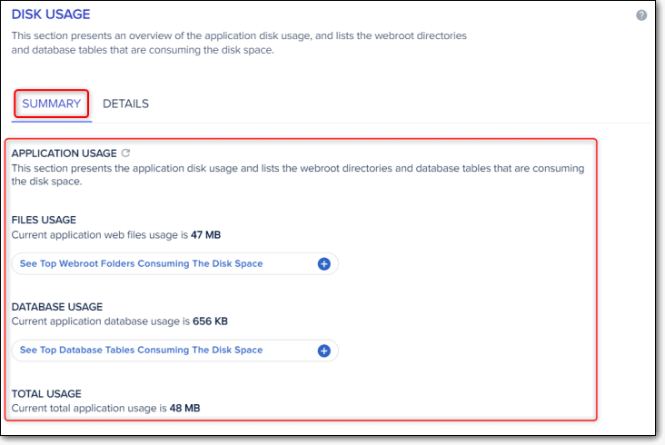 cloudways 디스크 사용량