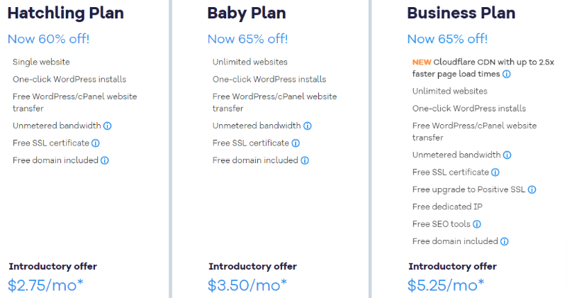 planes de precios hostgator