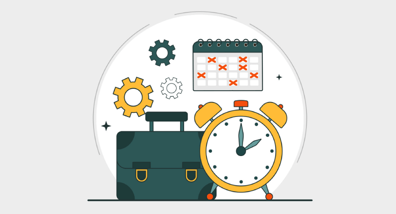 ilustración de programación de trabajo