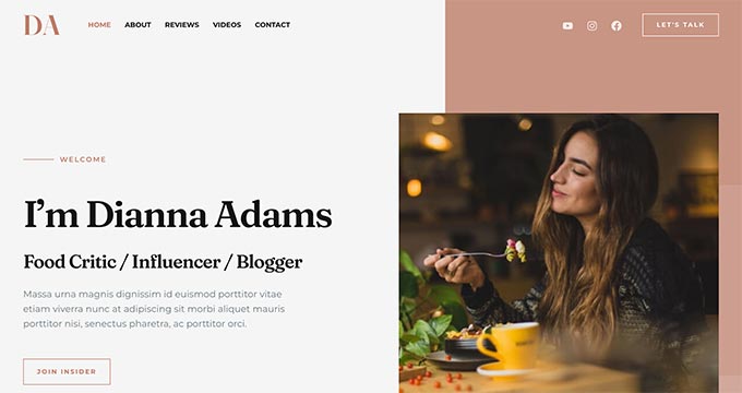 เทมเพลตบล็อก Astra Food and Drinks Astra Food Recipe Blog Theme