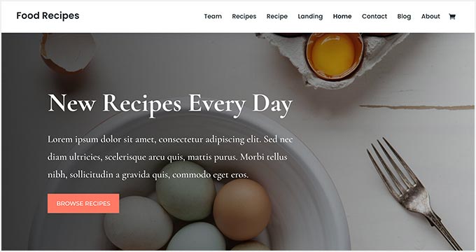 ดิวิ Divi Food Recipe Blog Theme