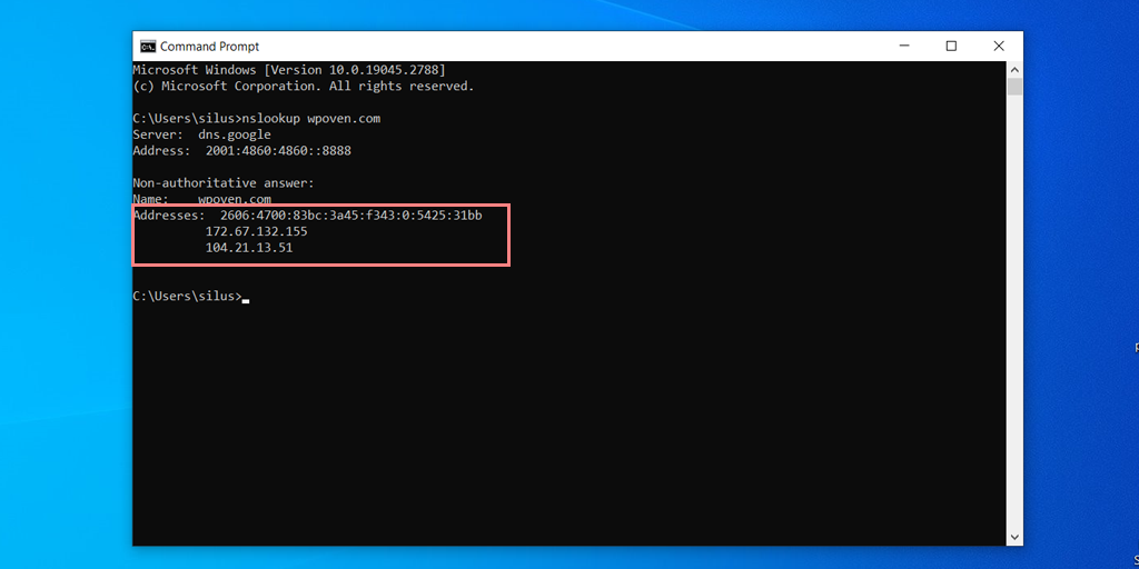 Come errore DNS_PROBE_FINISHED_BAD_CONFIG? (10 Modi) 8 Displaying the device's IP addresses