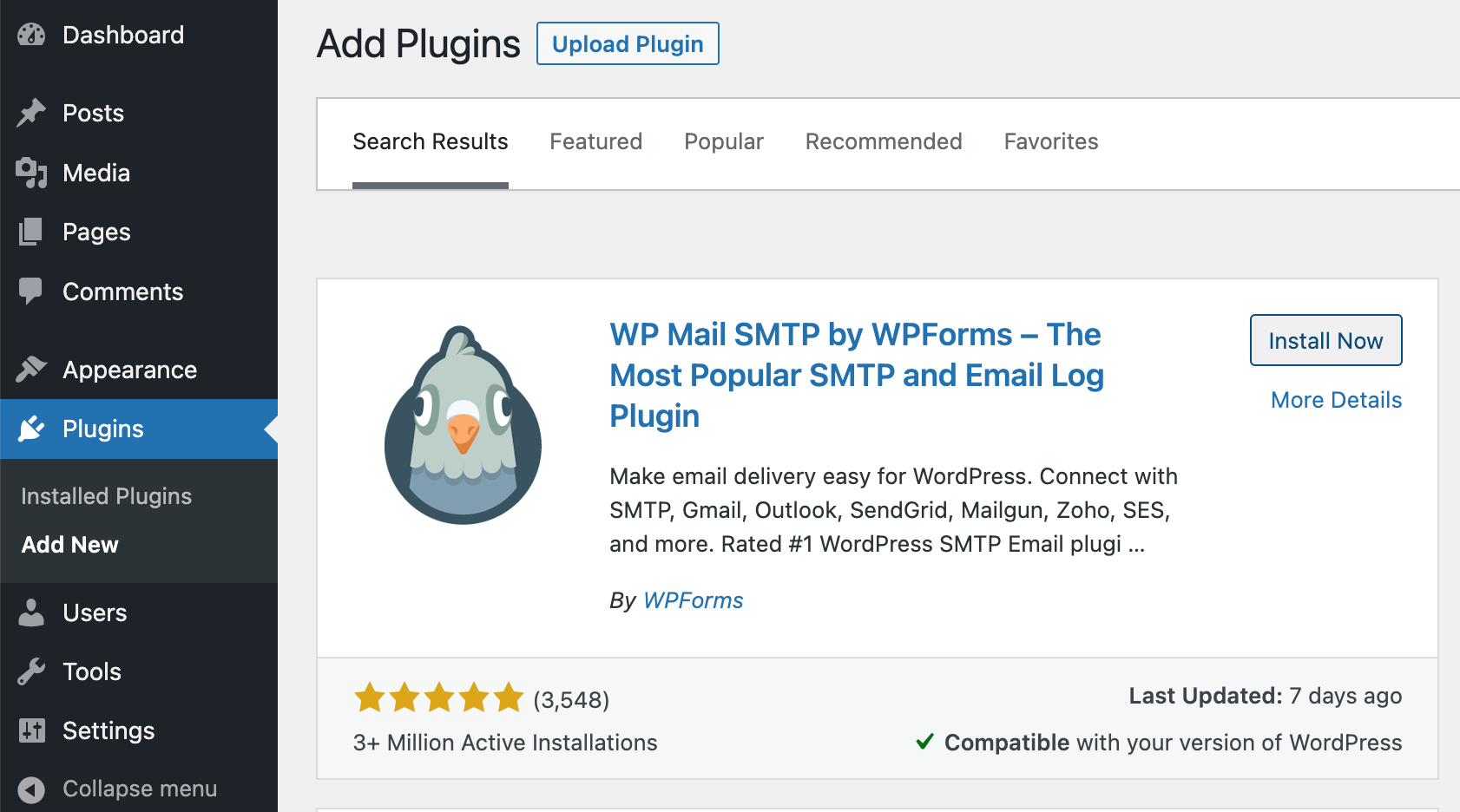 Instalacja WP Mail SMTP
